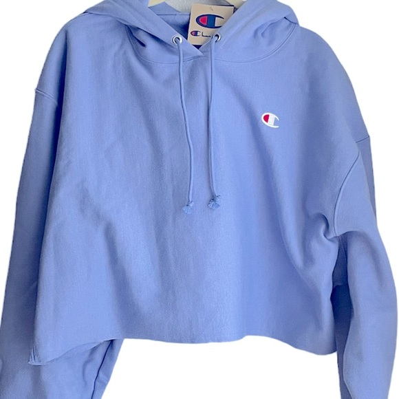 SOLD: Champion Cropped Lavender Hoodie - Picture 2 of 8